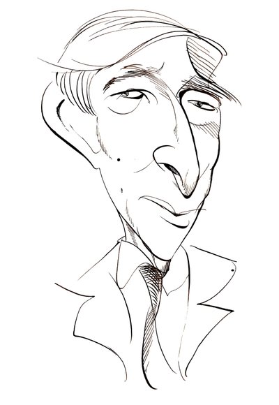 John Updike - caricatura de Neale Osborne